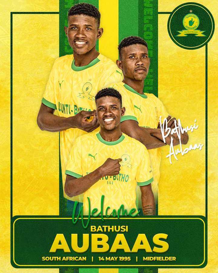 Mamelodi Sundowns Signed Bathusi Aubaas From TS Galaxy ThamiSoccer Mamelodi Sundowns Signed Bathusi Aubaas From TS Galaxy ThamiSoccer